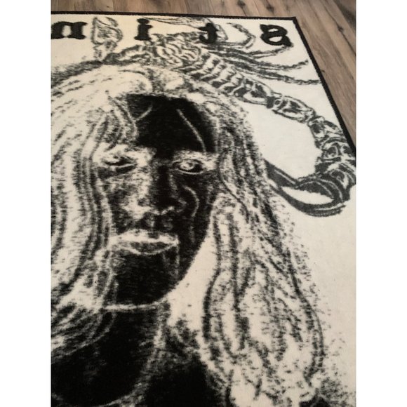 Vintage Sting WWE Biederlack of America Throw 52x56" Blanket Black White - Picture 5 of 8